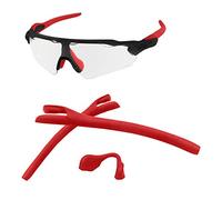 AOZAN Replacement Earsocks & Nose Pads For Oakley Radar EV Path/Pitch Sunglasses - Red