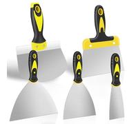 AOZBZ 5 Pcs 2-8" Wallpaper Scraper, Flexible Wallpaper Steamer, Stainless Steel Scraper Tool Kit for Removing Wallpaper Paint, Filling Putty, Repairing Drywall, Plaster, DIY Projects