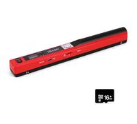 AOZBZ Portable Document Scanner - 900DPI Handheld Portable Scanner Image Scanner Scanning Wand A4 Colour Photo Mobile Scanners Handy Scan, JPG/PDF Format, with 16G SD Card (Red)