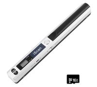 AOZBZ Portable Document Scanner, White 900DPI Hand Held USB Image Scanner A4 Colour Photo Mobile Scanner Handy Scan (JPG/PDF Format, High Speed USB 2.0, Micro Need SD/TF Card Included)