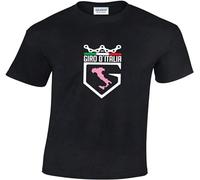 AOZGXEZ Giro d'Italia Badge Cycling Bike Mens Printed Cotton T-Shirt Size XL Black