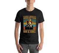 AOZGXEZ New Lucky Brew's Jackie Daytona Regular Human Partender Bar & Grill T-Shirt Boys Animal Print Shirt Men Clothes Size M Black