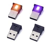 AOZITA Mini USB LED RGB Light Brightness Adjustable 8 Color Changeable for Car, Laptop, Keyboard. Atmosphere Smart Night Lamp for Home Decoration (DC : 5V) (Quantity: 4)