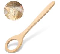 AOZUO Wooden Dough Whisk, Danish Bread Whisk Sourdough Wood Stirrer Mixer Whisking Tool Baking Supplies for Mixing Sourdough Bread Pastries Egg Pizza Cake Batter