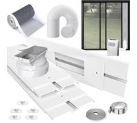 Aozzy 95"Sliding Door Air Conditioner Vent Kit with φ5.9"AC Hose 1M DIY Filter and Door Sealing Strip, Universal 5.1/5.9"Hose Adapter,for Sliding Door/Window Portable Air Conditioner Seal Unit