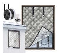 Aozzy Insulated Window Curtain Max 47 * 63,Window cover Insulation Kit for Winter Keeping Warm,3 layer thicken made of Durable Oxford Cloth,Cotton,Aluminum foil Suitable for all types of windows