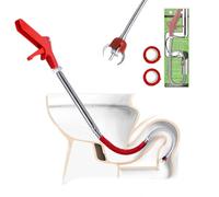 Aozzy Toilet Pipe Drain Cleaner 1.77 m - Crank Toilet Unblocker with Eagle Claw - Plumber's Snake Unblocker Ideal for Removing Debris and Clogs Hair from Drains..