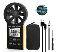 AP-6000GH Rechargeable HVAC Anemometer with Touch-Screen, CFM Meter 0-999900 ft³/min, Temp, Backlight, Data Hold for Air Volume, HVAC Vents, Sailing, Shooting