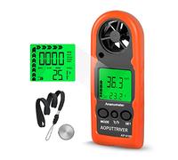 AP-816B Mini Anemometer with Protective Shell for Measuring Wind Speed, Temperature and Max/Average/Current - Ideal for Windsurfing, Sailing, Fishing and Outdoor Activities