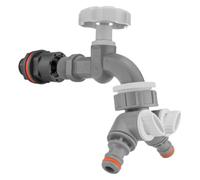 AP Supplies 1/2" BSP Water Butt Kit - Grey Dial Tap + Two-Way Splitter