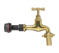 AP Supplies 1/2" Water Butt Extension Kit With 15mm Barbed Polished Brass Tap