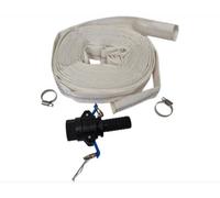 AP Supplies 15 Meters - 1" Lay Flat Set H With 4 Hose Clips And Camlock Type E + Cam Type D