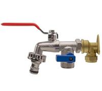 AP Supplies 15mm Brass Wall Flange Kit - to Easily Create a New Garden Outlet from Your Copper Pipe Water line. (Double Tap)