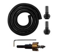 AP Supplies 1m Corrugated Pipe 1in Water Butt Linking Kit with Drill Bit | Link water butts securely with flexible 1in pipe and sealed fittings