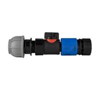 AP Supplies 20mm Mdpe Straight With Bspf-Quick Connect Valve & Hose Connector 3/4 Bspf