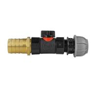 AP Supplies 20mm Mdpe Straight With In-Line Bspf Valve And 25mm Brass Barb