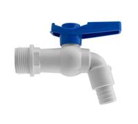 AP Supplies 3/4 Bspm Plastic Tap White/blue