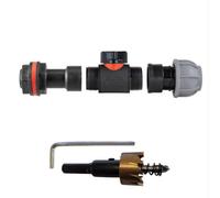 AP Supplies 3/4 Water Butt Extension Kit With In-Line Valve + 20mm Mdpe And Drill Bit