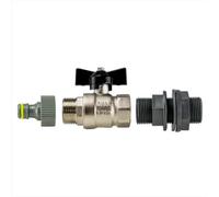 AP Supplies 3/4 Water Butt Kit Bsp With Metal Bib Valve And Quick Connect Outlet
