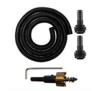AP Supplies 3m Corrugated Pipe 3/4in Water Butt Linking Kit with Drill Bit