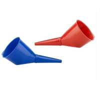 AP Supplies Angled Car Fuel Funnels with Filter (Red & Blue) - 2 Pack Fuel Funnel for Petrol & Diesel Vehicles - Easy No-Spill Refuelling Funnel with Mesh Filter for Clean, Smooth Fuel Flow