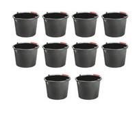 AP Supplies Black Pp Bucket 16L - Pack Of 10