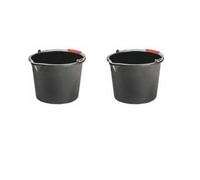 AP Supplies Black Pp Bucket 16L - Pack Of 2