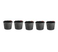 AP Supplies Black Pp Bucket 16L - Pack Of 5