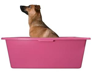 AP Supplies Blue Dog Bath 90L Pet Grooming Tub with Drain Grey Valve