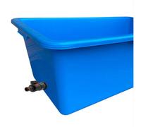 AP Supplies Blue Dog Bath With Drain Valve Black