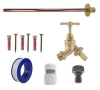 AP Supplies Brass Bib Tap Outdoor Kit, Mini, Gray