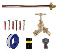 AP Supplies Brass Bib Tap Outdoor Kit, Mini, Yellow