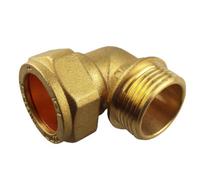 AP Supplies Brass Compression Elbow 22mm - 3/4 Bspm