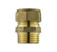 AP Supplies Brass Compression Straight 15mm - 1/2 Bspm
