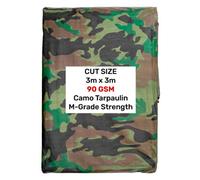 AP Supplies Camouflage M-Grade Tarpaulin 3M X 3M