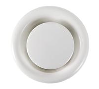 AP Supplies Ceiling Extract Valve 125mm, White, Anemostat