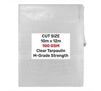 AP Supplies Clear M-Grade Tarpaulin 10M X 12M