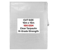 AP Supplies Clear M-Grade Tarpaulin 10M X 15M
