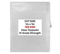 AP Supplies Clear M-Grade Tarpaulin 1M X 1M