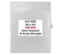 AP Supplies Clear M-Grade Tarpaulin 3M X 4M