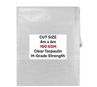 AP Supplies Clear M-Grade Tarpaulin 4M X 6M