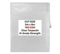 AP Supplies Clear M-Grade Tarpaulin 5M X 8M
