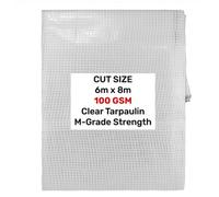 AP Supplies Clear M-Grade Tarpaulin 6M X 8M