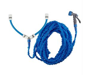 AP Supplies Dog Shower Mix Hot/cold Water Expanding 5M-15M Blue