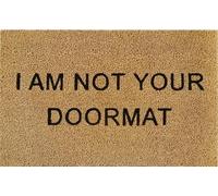 AP Supplies Doormat 60cm x 40cm - 'I Am Not Your Doormat' - Durable, Non-Slip, Eco-Friendly, Absorbent Coir Mat for Indoor/Outdoor
