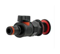 AP Supplies Drain Kit Plug Valve Outlet ¾” BSP Thread with Quick Connect Male Valve - Leak-Proof Water Butt Tap Kit for Garden Containers, Tanks & Barrels (Black/Orange)