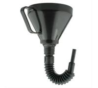 AP Supplies Fuel Funnel With Fine Mesh Filter And Handle For Easy Refilling - Thick Plastic Fuel Funnel (Flexi Black)