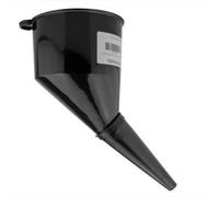 AP Supplies Fuel Funnel With Fine Mesh Filter And Handle For Easy Refilling - Thick Plastic Fuel Funnel (Black)