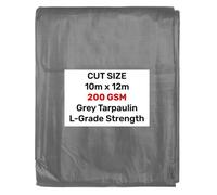 AP Supplies Grey L-Grade Tarpaulin 10M X 12M