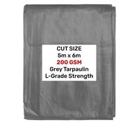AP Supplies Grey L-Grade Tarpaulin 5M X 6M